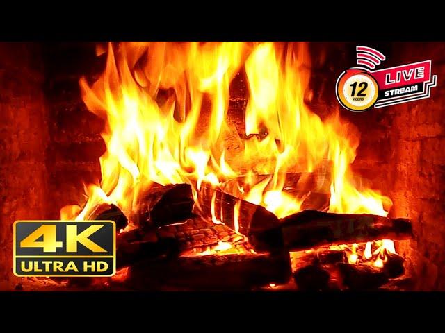  Cozy 4K Fireplace with Spooky Fire | Burning Fireplace for Christmas Night