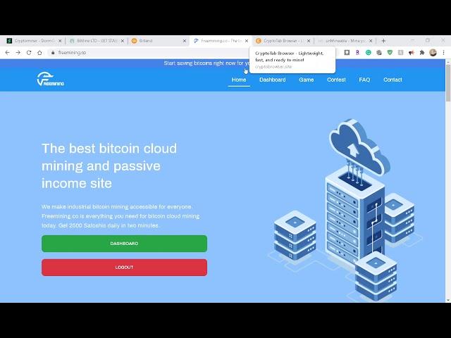 Top 6 Bitcoin Cloud Mining Services: No Cost Bitcoin Mining - Crypto Tab Browser Still #1