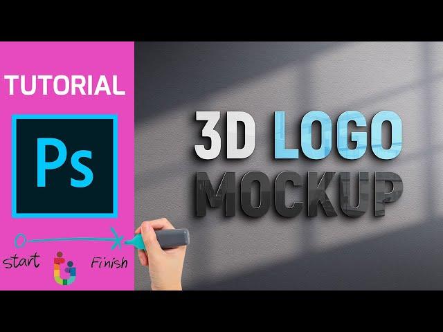 Best Free 3D Logo Mockup Design | Adobe Photoshop Tutorial