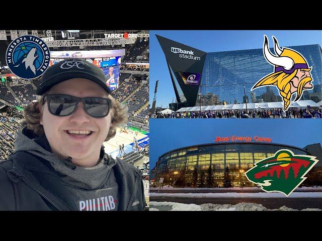 3 GAMES in 3 DAYS - Twin Cities Sports Weekend -Timberwolves, Wild, Vikings