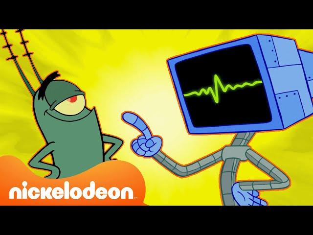 Губка Боб | 30 МИНУТ с Планктоном и Карен, лучшей парой в Бикини Боттом | Nickelodeon (РОССИЯ)