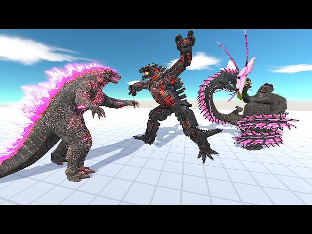 Evolution of Godzilla in Battle to save King Kong from Mechagodzilla and Tiamat