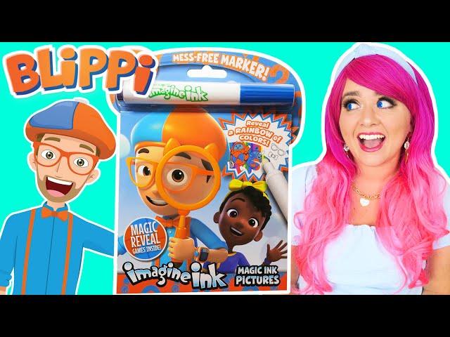 Coloring Blippi Imagine Ink Coloring Book | Blippi & Friends Magic Ink Activity & Game Book