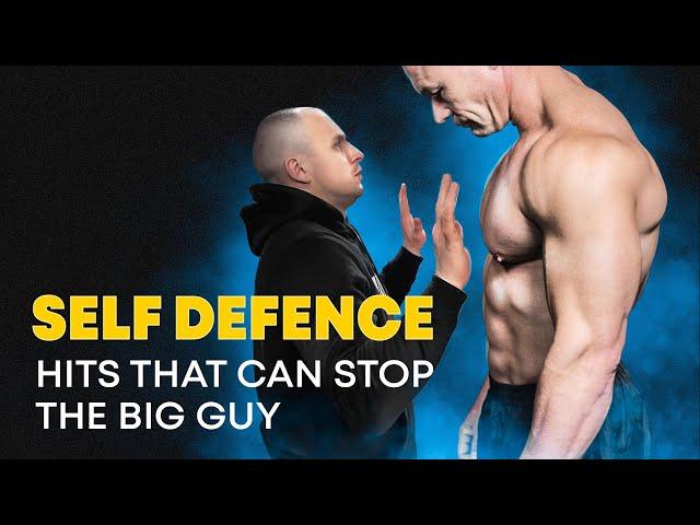 How to knock out a big guy./ How to fight a big guy.