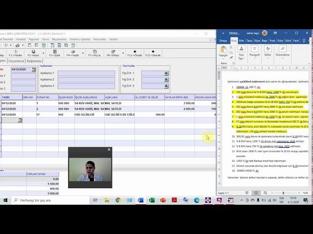 ETA V8SQL- İŞLETME DEFTERİ- GELİR GİDER KAYITLARI