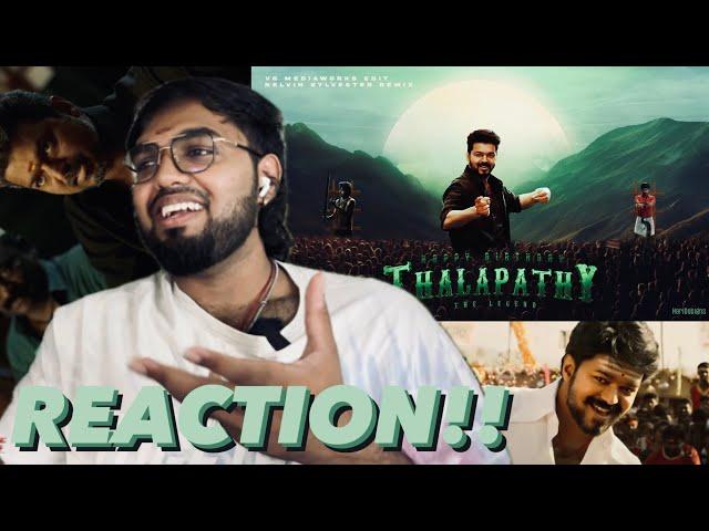 Thalapathy Vijay, The Legend | REACTION!! | Birthday Mashup 2024 | @VGMediaworks_ | @nelvinkeys5880