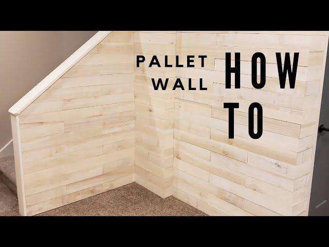 How To Build A Pallet Wall |Time Lapse | Handyman Headquarters |