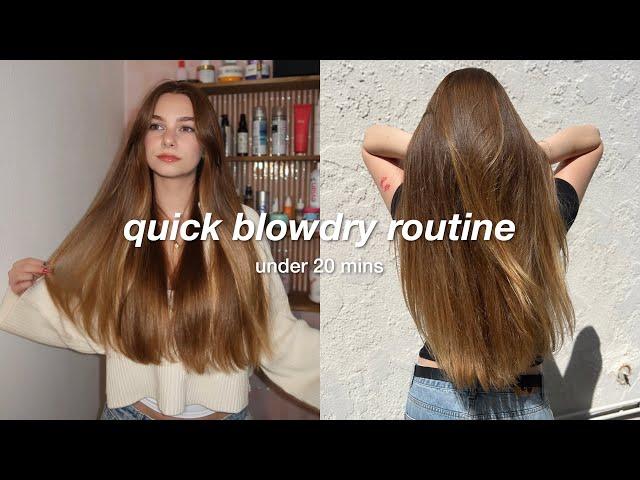 MY QUICK AND EASY STRAIGHT BLOWDRY ROUTINE *under 20 mins*