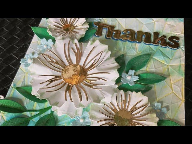 Dimensional flower techniques & crazy craft hacks on a craftroulette card submission #5x7cardmaker