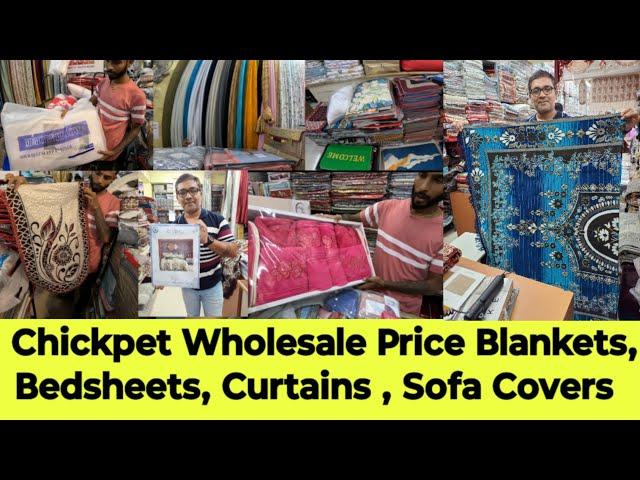 Bangalore Wholesale Price Curtains, Bedsheets, Blankets, Towels, Diwan sets, Sofa covers I #chickpet