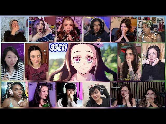 Demon Slayer Season 3 Episode 11 Girls Reaction Mashup | Swordsmith Village Arc Ep 11