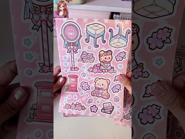 ASMR Unbox cuate kawaii stickers, chơi hình dán búp bê công chúa #paperdoll #sticker #cutesticker