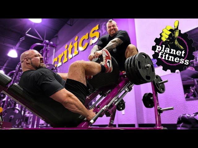 WORLD'S STRONGEST MEN TAKE OVER PLANET FITNESS | EDDIE HALL