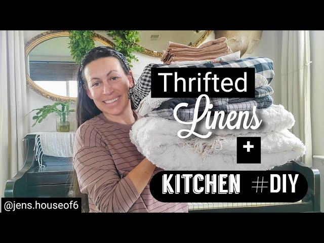 Thrifted Linens & Textiles | Kitchen #DIY |          #Thrifted #Thriftwithme #Thrifting #Thrifthaul