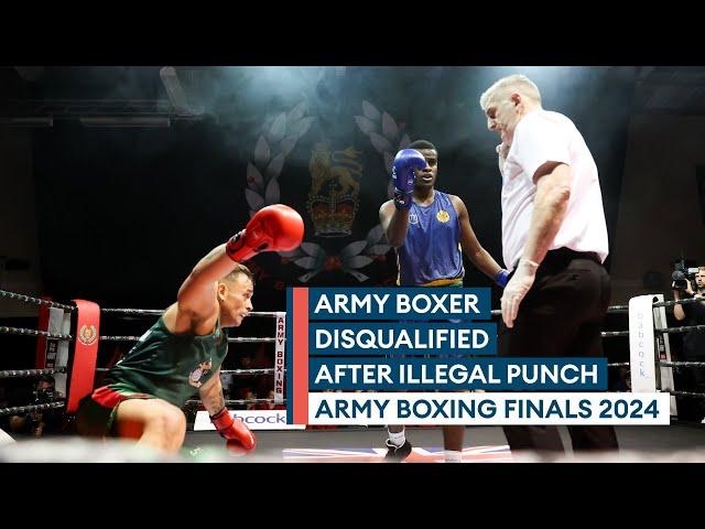 TKO win or DQ defeat? Controversial punch ends Army Boxing final bout