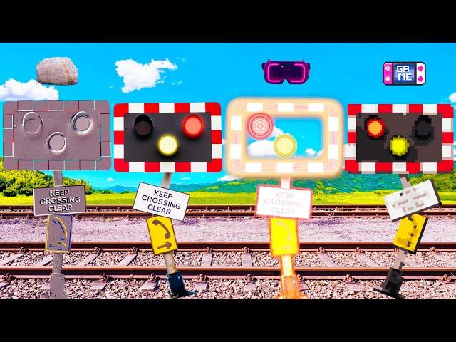 【踏切アニメ】いろんな個性を持つふみきりカンカンVarious personality railroad crossings!!