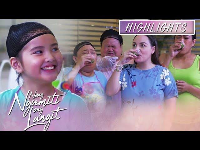 Mikmik makes Ruth and their helpers try her Malunggay juice | Nang Ngumiti Ang Langit