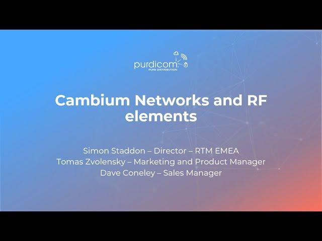 Purdicom: Introducing RF elements alongside Cambium Networks