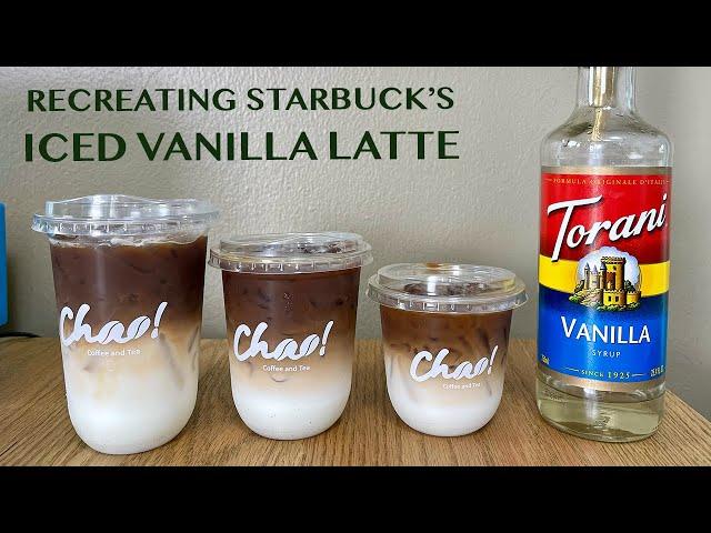 I RECREATED STARBUCK'S ICED VANILLA LATTE IN THEIR TALL, GRANDE AND VENTI CUPS! #tastetest