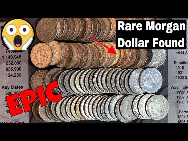 EPIC Find Searching Rolls of Morgan Silver Dollars - Rare