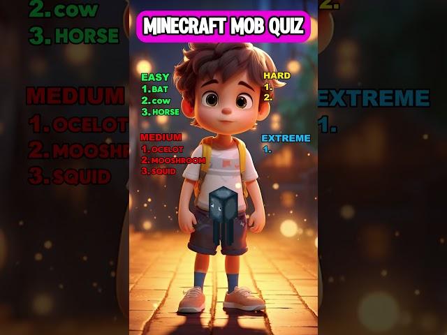 Are You A Real Minecrafter ? Name These Minecraft Mobs To Find Out! | Part 3 #quiz #trivia