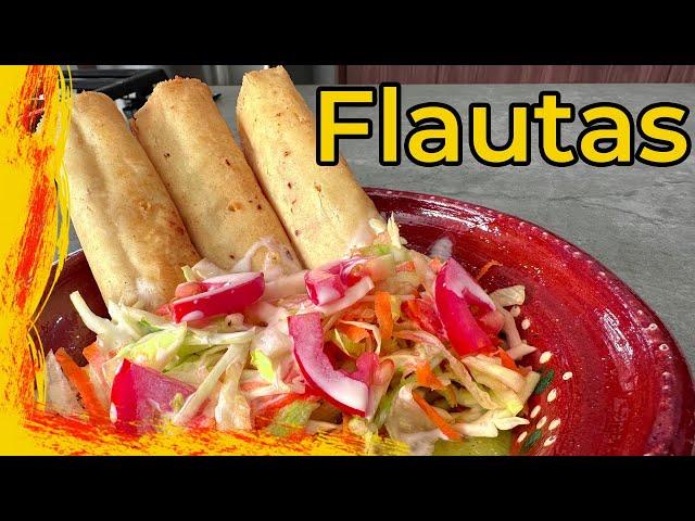 Flautas + tortitas de papa