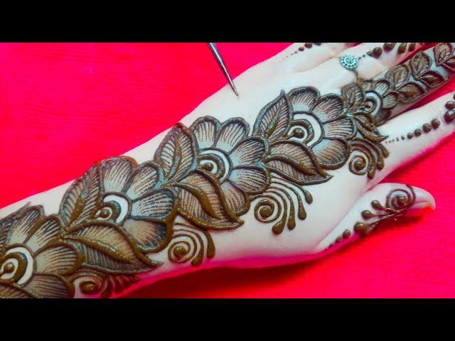 Simple arabic backhand mehndi design | Easy mehndi design | mehndi designs | mehndi