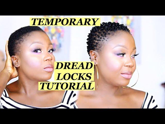 DIY : HOW TO TEMPORARILY LOCK YOUR NATURAL HAIR | DIY INSTANT DREADLOCKS STYLE ON SHORT HAIR