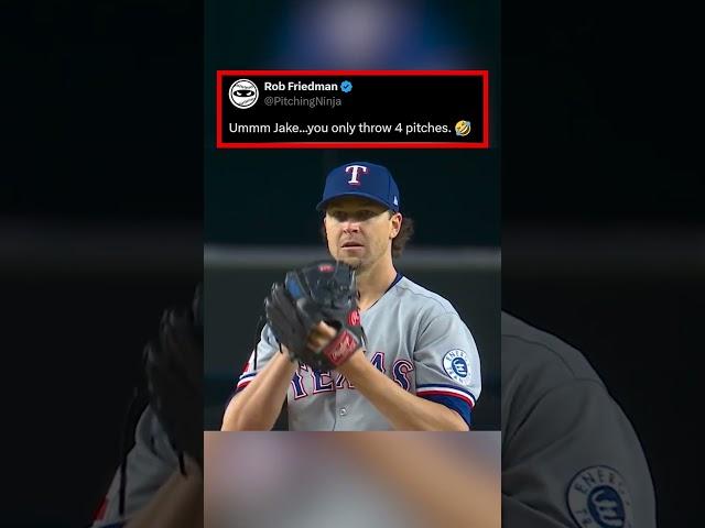 Ummm Jake...you only throw 4 pitches. 