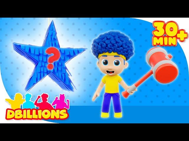 Colorful Pinatas with Surprise Toys | Mega Compilation | D Billions Kids Songs