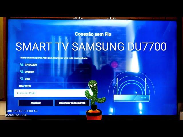 Como conectar internet wi-fi na smart tv Samsung Du7700 Guia passo a passo #tvsamsung #wifi #tv