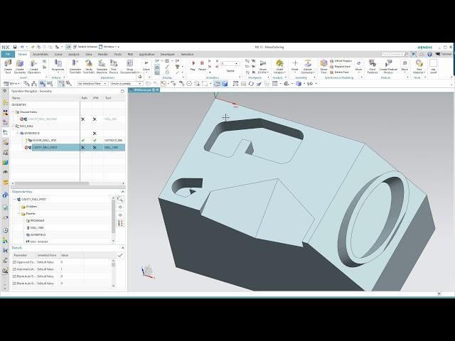 NX CAM: In Process Workpiece Basics