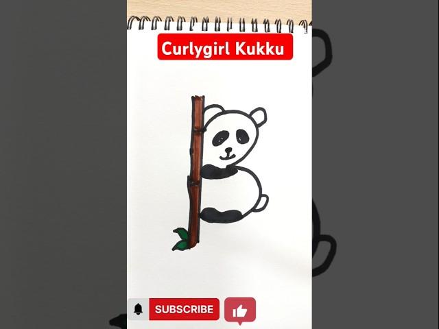 drawing panda easy #shorts