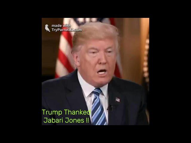 AI Trump Thanks Jabari Jones For Giving Him The Chance To Say This.. AI MSNBC News