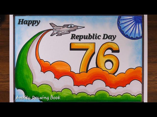 Republic Day Drawing easy | 26 January Drawing | Happy Republic Day Drawing | Swarnim Bharat Drawing