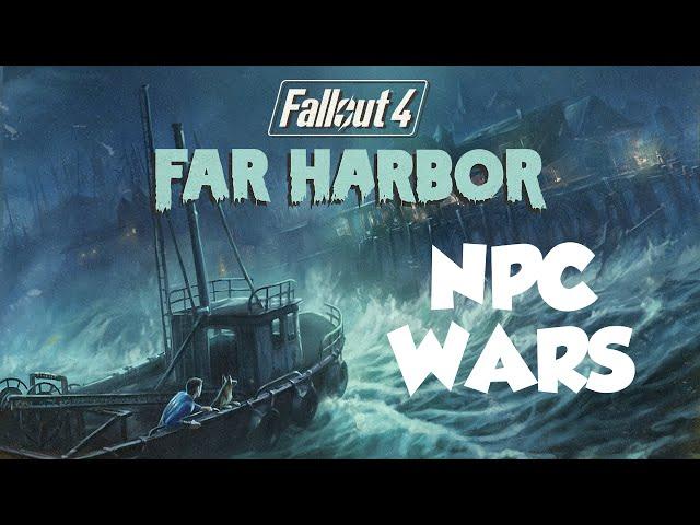 Fallout 4 NPC Wars! Legendary Venomous Angler vs. Legendary Deathskull Radscorpion!  FAR HARBOR DLC