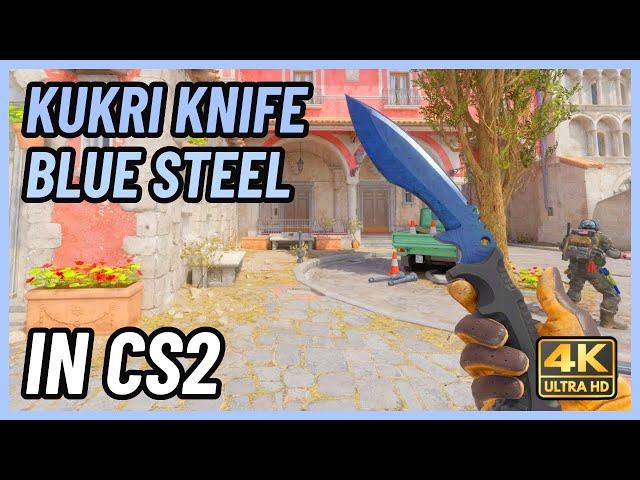  CS2 Kukri Knife Blue Steel | CS2 Knife In-Game Showcase [4K]