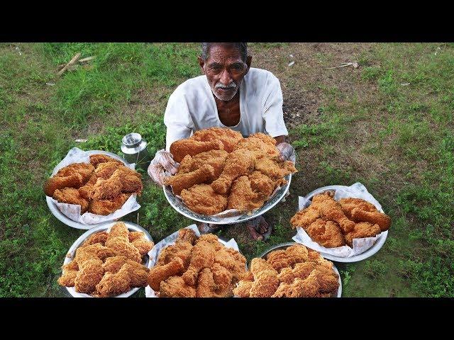 KFC Style Fried Chicken | Crispy Spicy Fried Chicken Cooking by our grandpa for Orphan kids