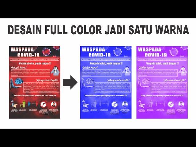 Cara Membuat Desain FULL COLOR Jadi SATU WARNA Melalui CorelDRAW | CorelDRAW Indonesia