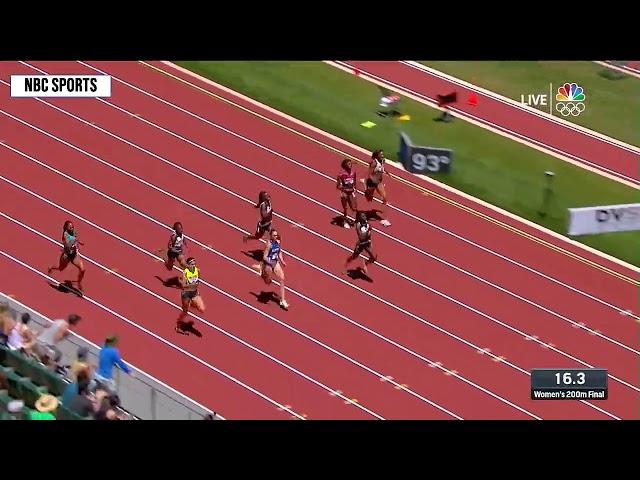 Abby Steiner Storms back to Capture US National 200 meter Championship (21.77)  #TheSteinerShow 