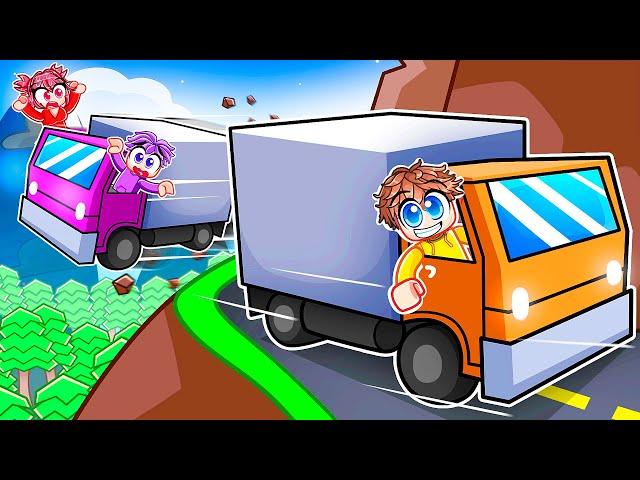 DANGEROUS TRUCK DRIVING On Mountains in Roblox!