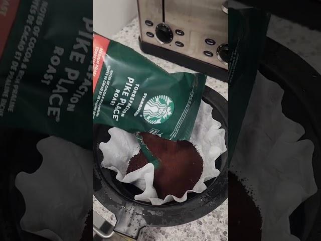 Brewing Starbucks Pike Place Coffee #coffee #tasty #coffeeholics