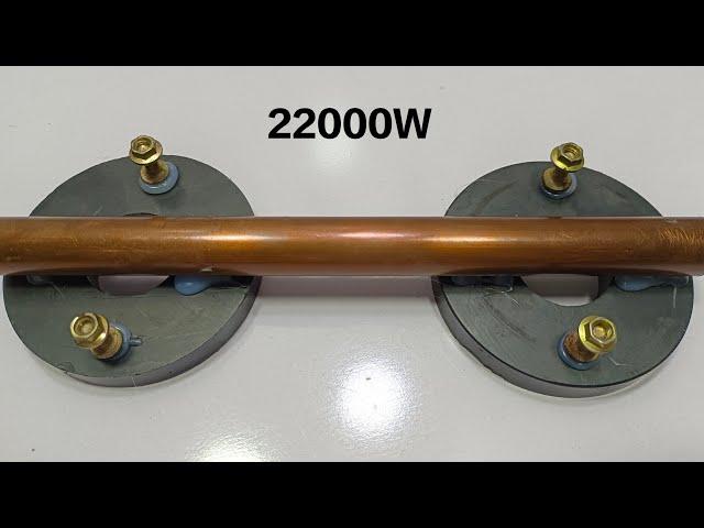 Turn 4 Big Permanent Magnets into 250v Generator Use Copper pipe