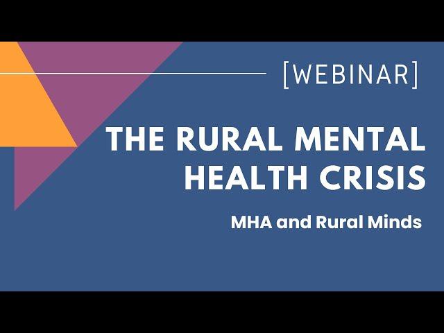 The Rural Mental Health Crisis