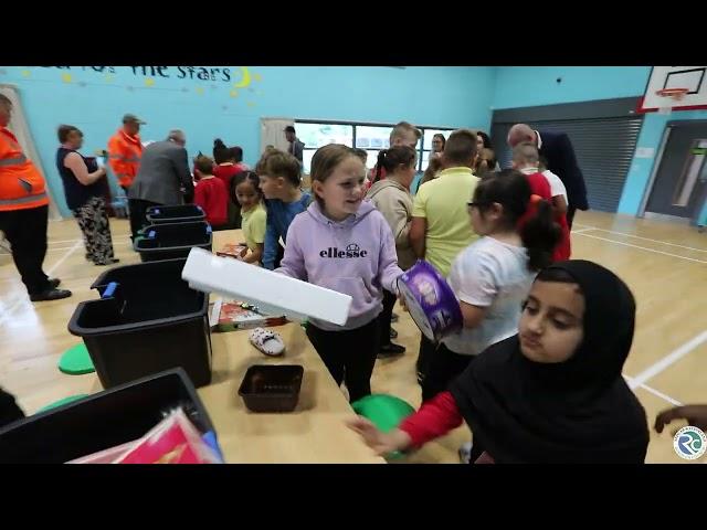 Let's play the recycling game with the students from South Bank Primary School