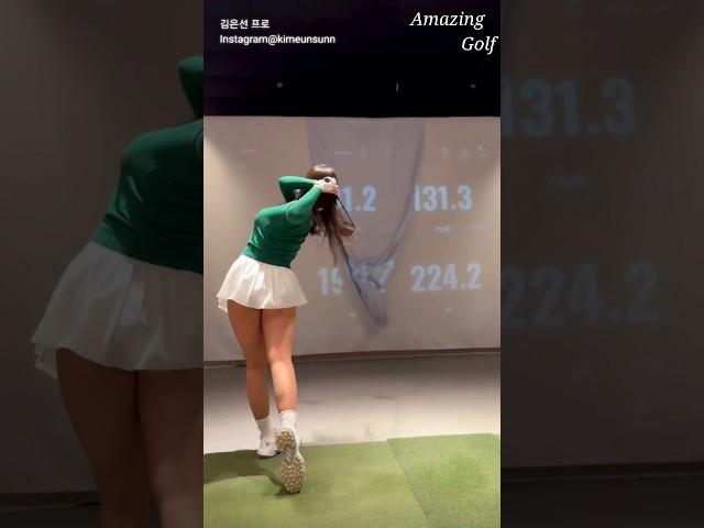 공이 깨질듯한 파워 PowerKLPGA 김은선 프로 스크린 드라이버샷 Instagram@kimeunsunn