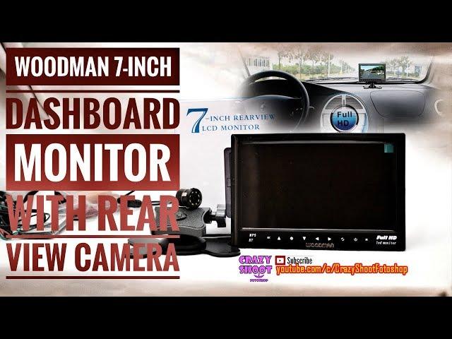 Woodman 7 inch Screen HD Car Video Dashboard LCD Monitor with USB, Bluetooth & Rear View Camera