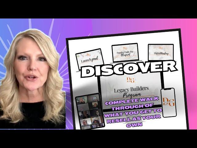 The Legacy Builder Program Discover what you get to resell as your own