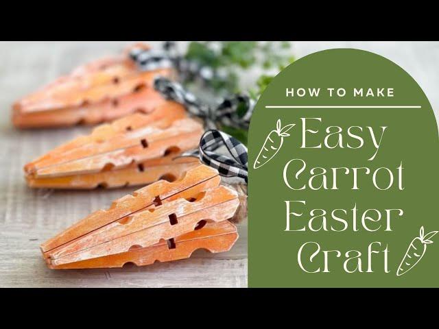 Easy Carrot Easter Craft