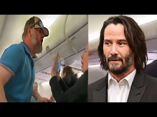 Passenger Gives Up First Class Seat For Keanu Reeves, Then The Unbelievable Happens!